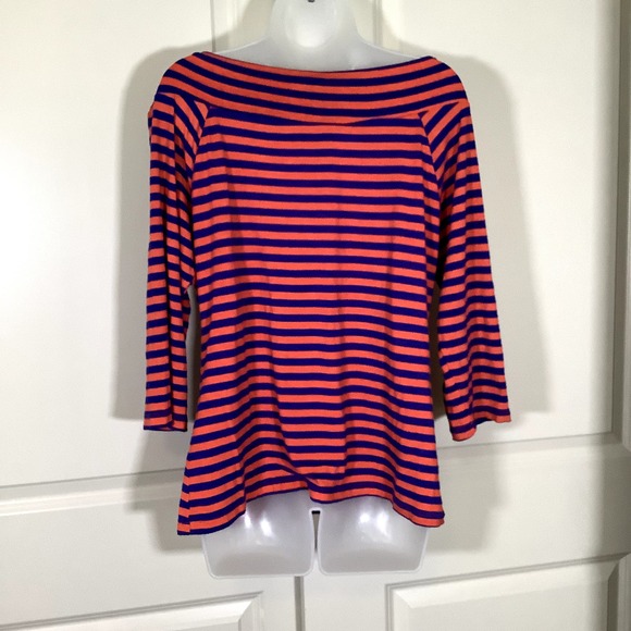 Fenn Wright Manson Shirt Women's Size XL Gator's Orange and Blue Boat Neck - Picture 2 of 6